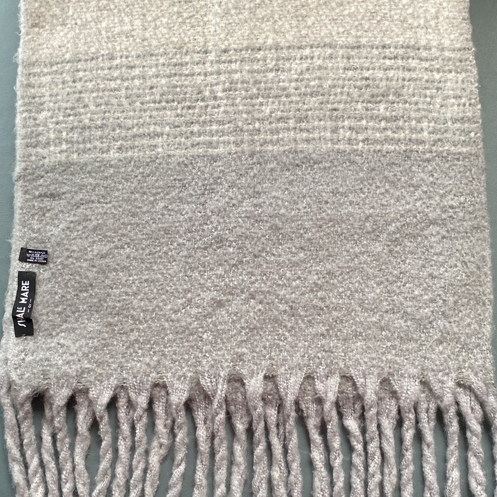 Grey super soft throw, shawl or scarf 🧣. It has lines of degradation of grey.